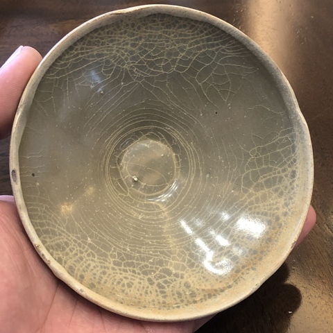 古玩陶瓷五代越窯系青釉盞真品鑒賞圖