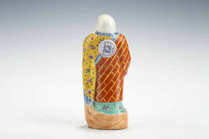 古玩陶瓷民國·粉彩彌勒佛塑像真品鑒賞圖