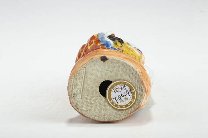 古玩陶瓷民國·粉彩彌勒佛塑像真品鑒賞圖