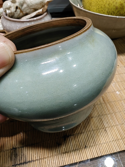 古玩陶瓷青瓷罐真品鑒賞圖