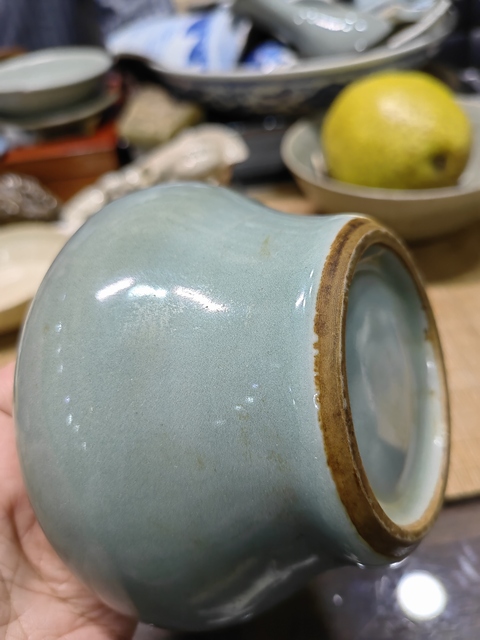 古玩陶瓷青瓷罐真品鑒賞圖