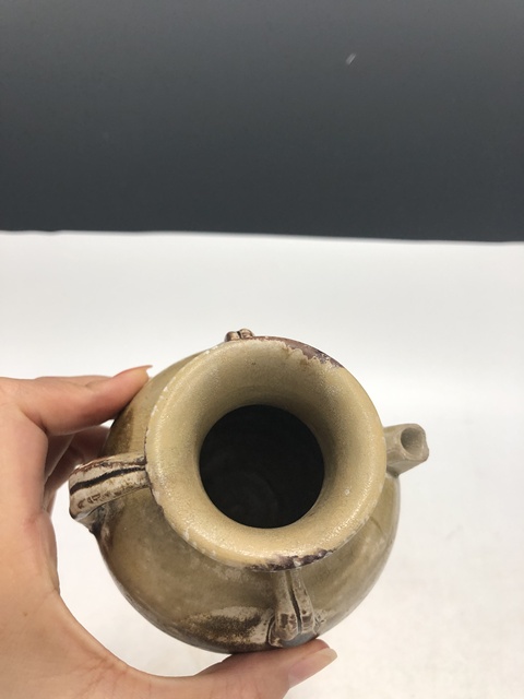 古玩陶瓷唐代·青釉褐彩執壺真品鑒賞圖