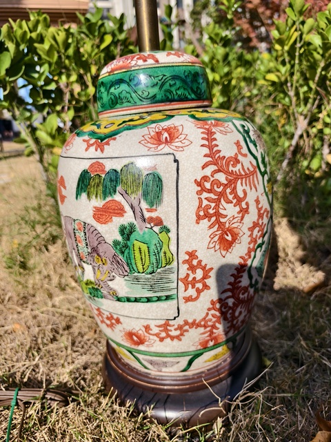 古玩陶瓷哥釉五彩太平有象蓋罐真品鑒賞圖