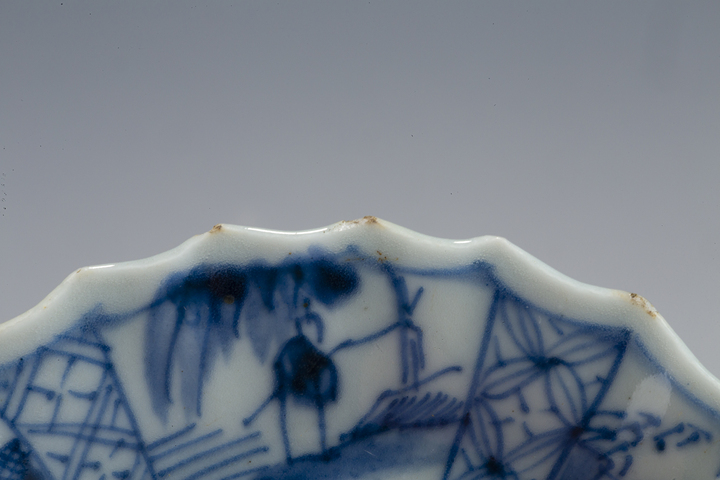 古玩陶瓷清康熙·青花山水人物紋花口杯碟一套拍賣，當(dāng)前價格809元