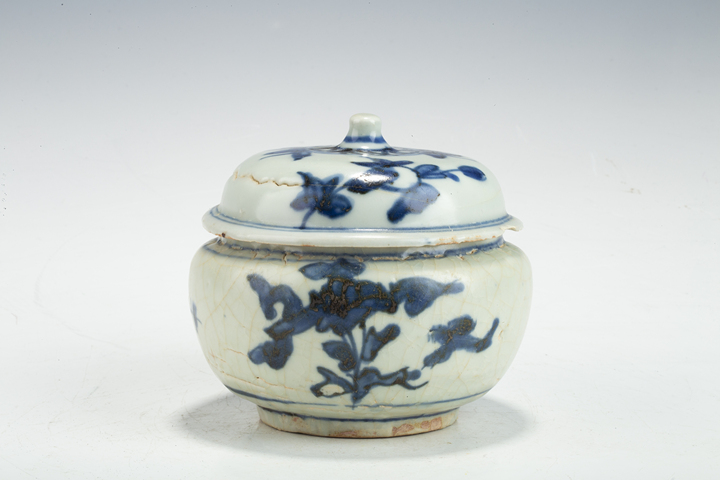 古玩陶瓷明晚·青花花卉紋小蓋罐
真品鑒賞圖