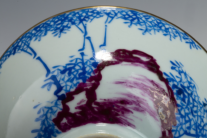 古玩陶瓷民國·料彩墨石竹影紋茶碗
真品鑒賞圖