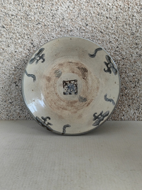 古玩陶瓷青花印章款大盤真品鑒賞圖