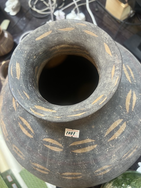 古玩陶瓷文化期彩繪陶罐（疑似有加彩）真品鑒賞圖