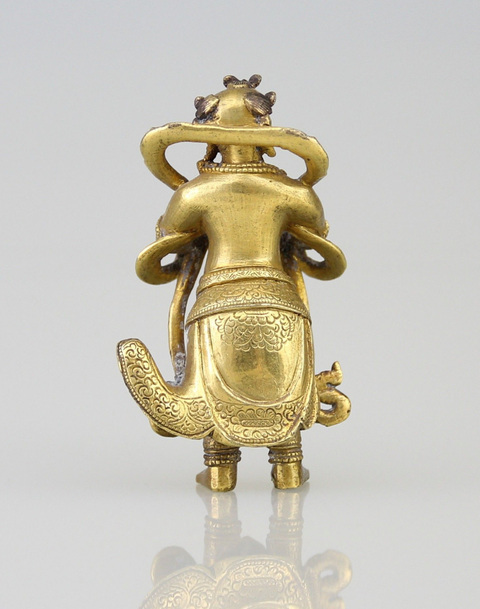 古玩銅器銅善財童子真品鑒賞圖