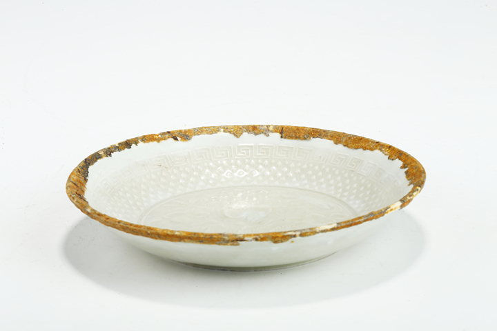 古玩陶瓷宋代·青白釉刻蓮池鴛鴦紋洗真品鑒賞圖