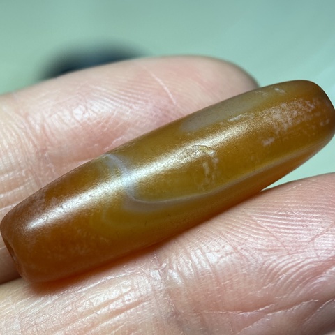 古玩玉器瑪瑙管珠真品鑒賞圖