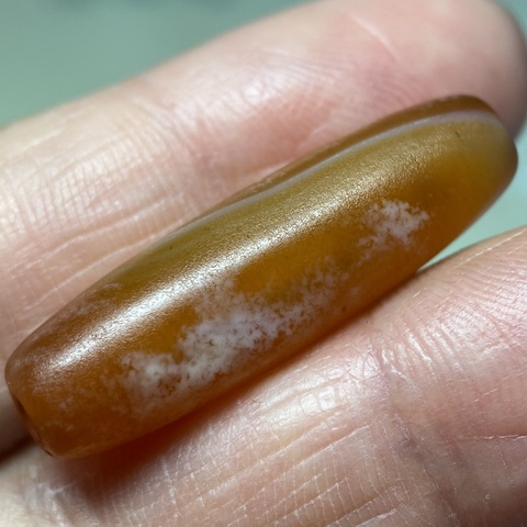 古玩玉器瑪瑙管珠真品鑒賞圖