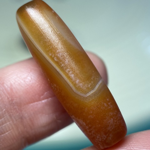 古玩玉器瑪瑙管珠真品鑒賞圖