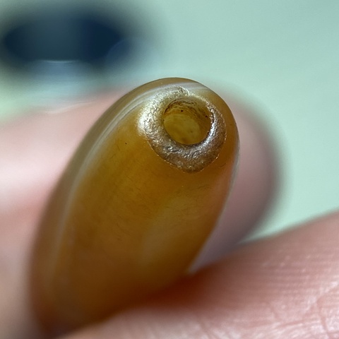 古玩玉器瑪瑙管珠真品鑒賞圖