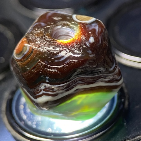 古玩玉器纏絲瑪瑙多愣珠真品鑒賞圖