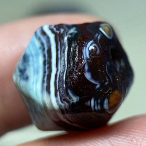 古玩玉器纏絲瑪瑙多愣珠真品鑒賞圖