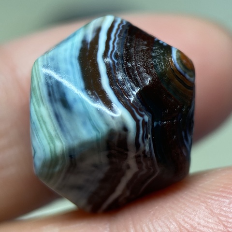 古玩玉器纏絲瑪瑙多愣珠真品鑒賞圖