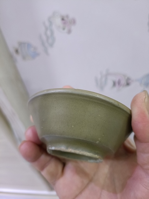 古玩陶瓷龍泉青瓷直壁洗（說的我好害怕呀??）真品鑒賞圖