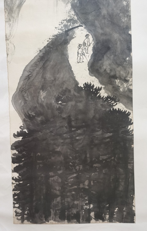古玩字畫黑伯龍山水真品鑒賞圖