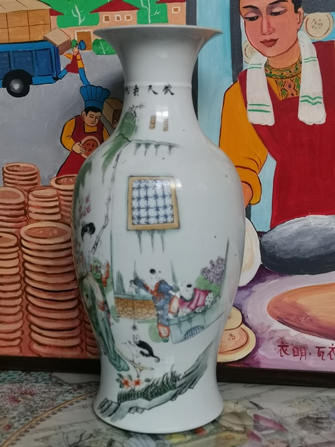 古玩陶瓷粉彩人物故事觀音瓶店鋪調整  請大家勿出價拍賣，當前價格1500元