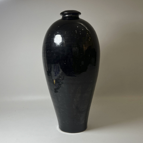 古玩陶瓷磁州窯黑釉梅瓶真品鑒賞圖