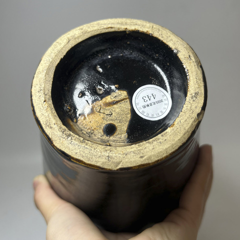 古玩陶瓷磁州窯黑釉梅瓶真品鑒賞圖