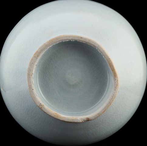 古玩陶瓷初看元代青白釉刻花玉壺春瓶真品鑒賞圖