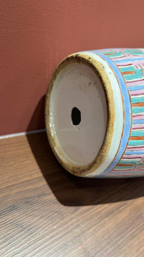 古玩陶瓷花鳥紋粉彩瓶真品鑒賞圖