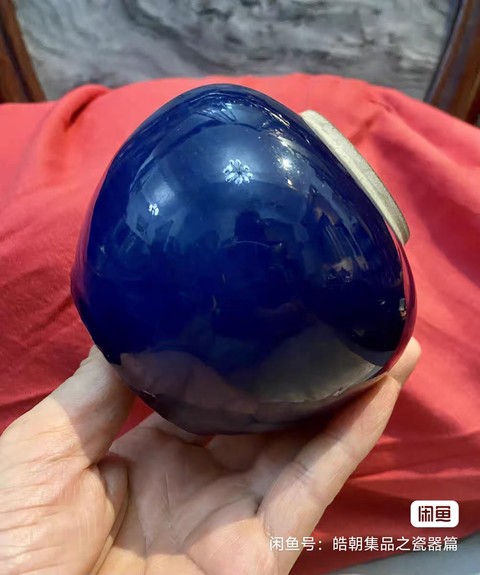 古玩陶瓷霽藍釉罐真品鑒賞圖