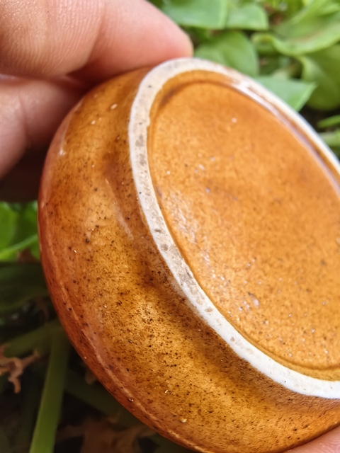 古玩陶瓷晚清黃釉瓷燈真品鑒賞圖