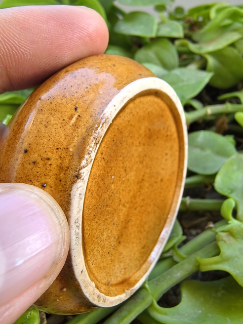 古玩陶瓷晚清黃釉瓷燈真品鑒賞圖