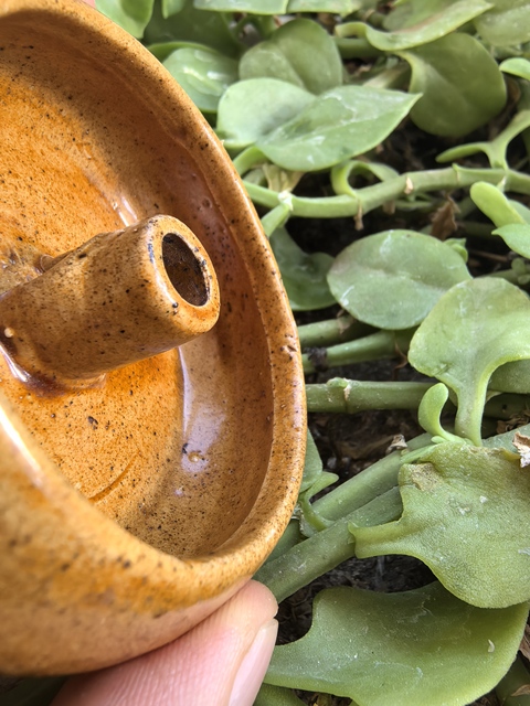 古玩陶瓷晚清黃釉瓷燈真品鑒賞圖