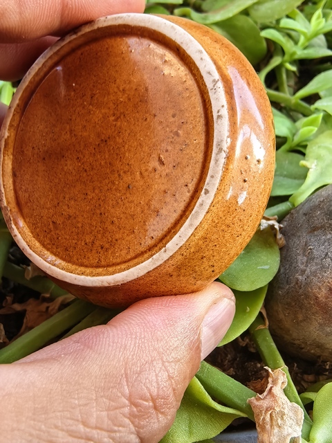 古玩陶瓷晚清黃釉瓷燈真品鑒賞圖