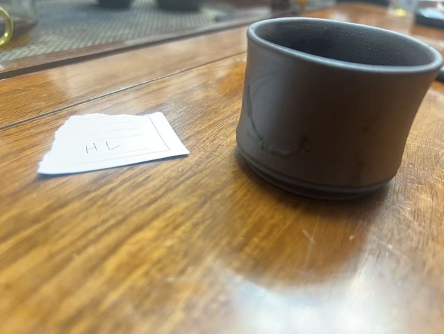 古玩陶瓷中國宜興款竹紋紫砂杯拍賣，當前價格13688元