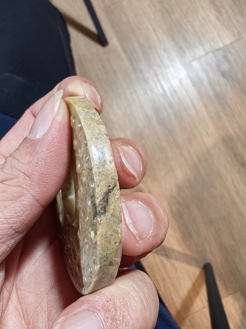 古玩玉器谷紋玉璧真品鑒賞圖