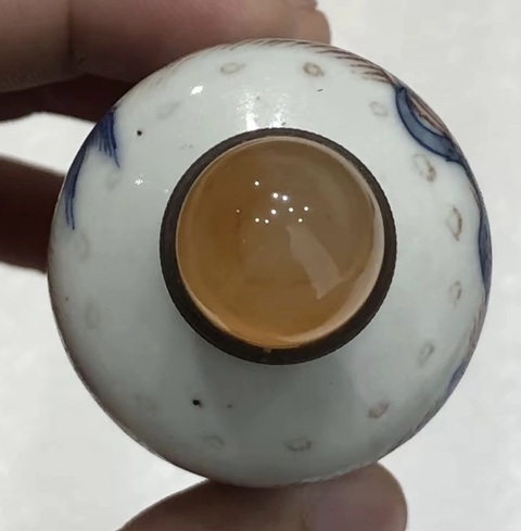 古玩陶瓷青花釉里紅海八怪鼻煙壺真品鑒賞圖