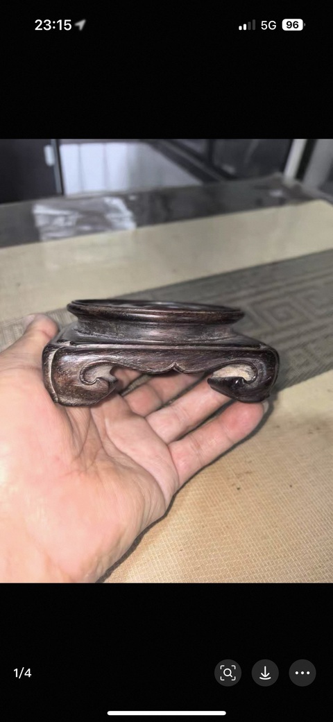 古玩雜項木座真品鑒賞圖