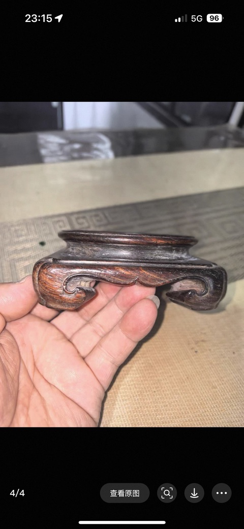 古玩雜項木座真品鑒賞圖