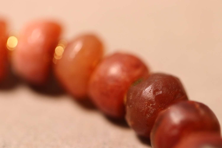 古玩雜項扁鼓珠手串真品鑒賞圖