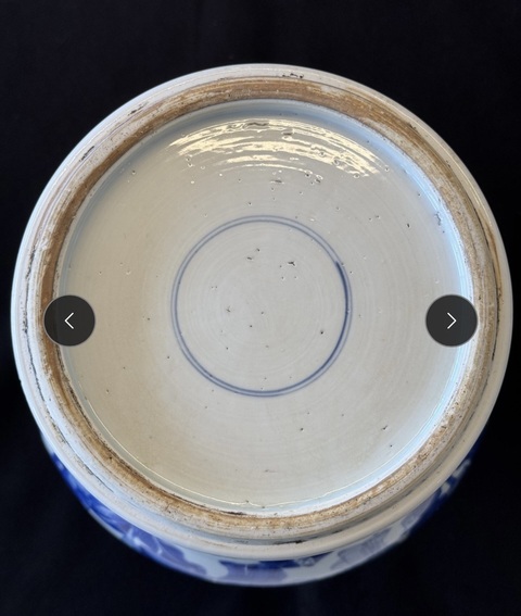 古玩陶瓷青花嬰戲紋將軍罐真品鑒賞圖