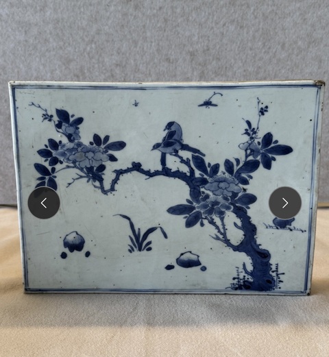 古玩陶瓷青花空心磚真品鑒賞圖