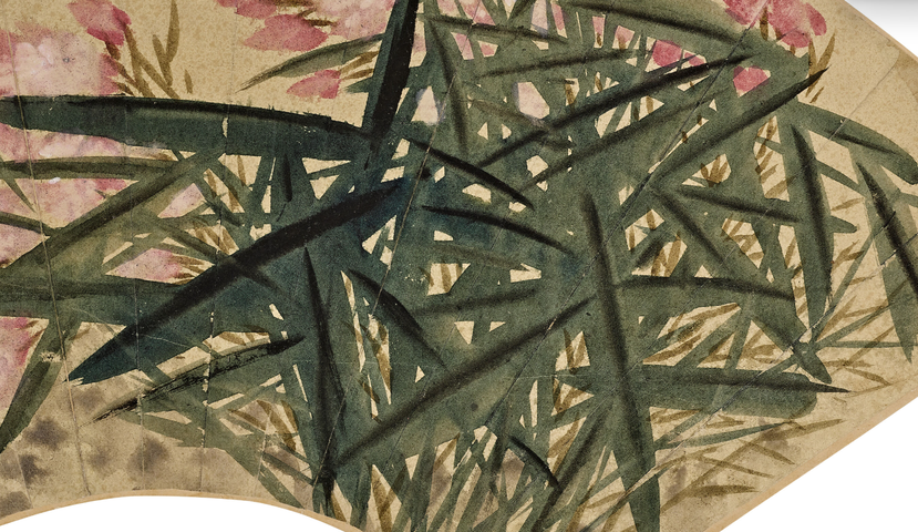 古玩字畫趙之謙花卉扇面真品鑒賞圖