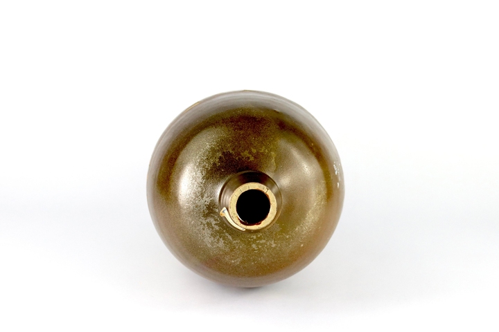 古玩陶瓷茶葉末釉刻花梅瓶真品鑒賞圖