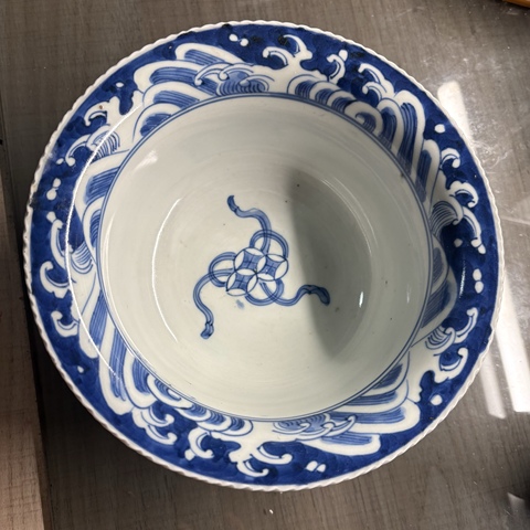 古玩陶瓷青花盆真品鑒賞圖