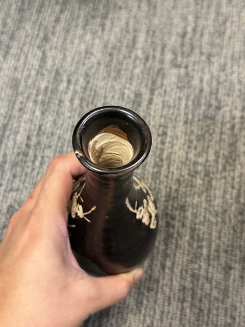 古玩陶瓷吉州窯梅紋長頸瓶真品鑒賞圖