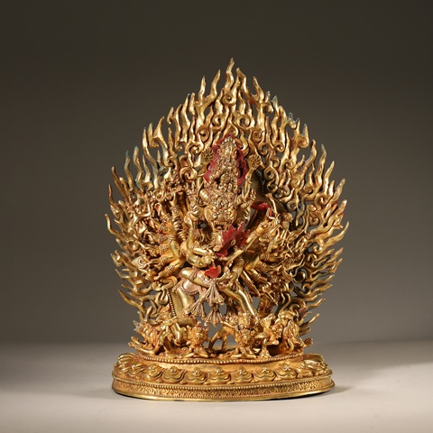 古玩雜項大威德金剛真品鑒賞圖