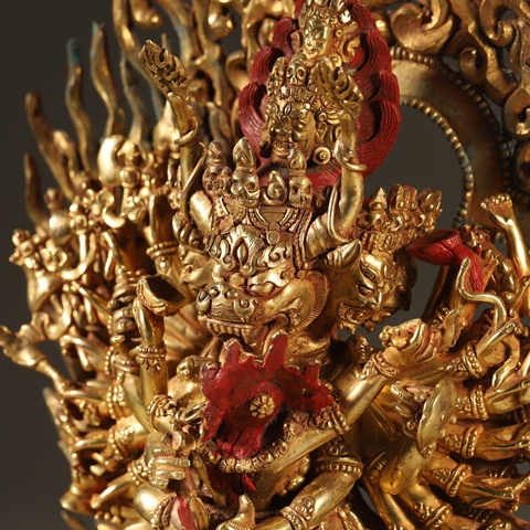 古玩雜項大威德金剛真品鑒賞圖