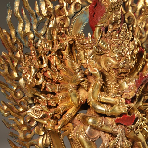 古玩雜項大威德金剛真品鑒賞圖