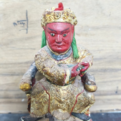 古玩雜項閩南木雕人物拍賣，當前價格280元