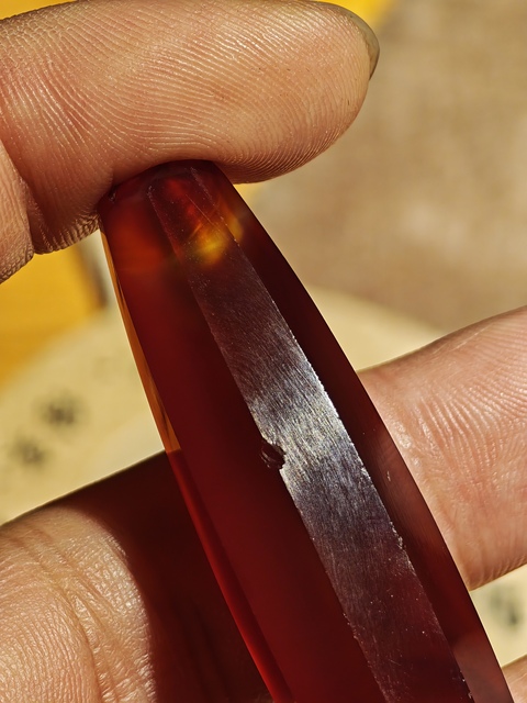 古玩雜項多棱瑪瑙珠子真品鑒賞圖